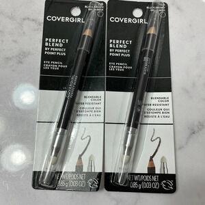 Two New Covergirl Perfect Blend By Perfect Point Plus Eye Pencil Black Brown 110